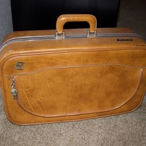 Vintage Fleetwing leather suitcase